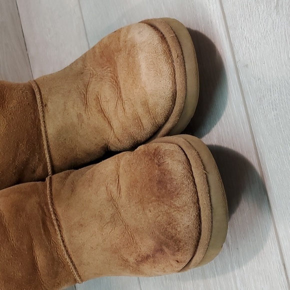 Ugg Australia Women 1873 Tall 3 button Leather Sheepskin Boots shoes sz 7 - Picture 4 of 13